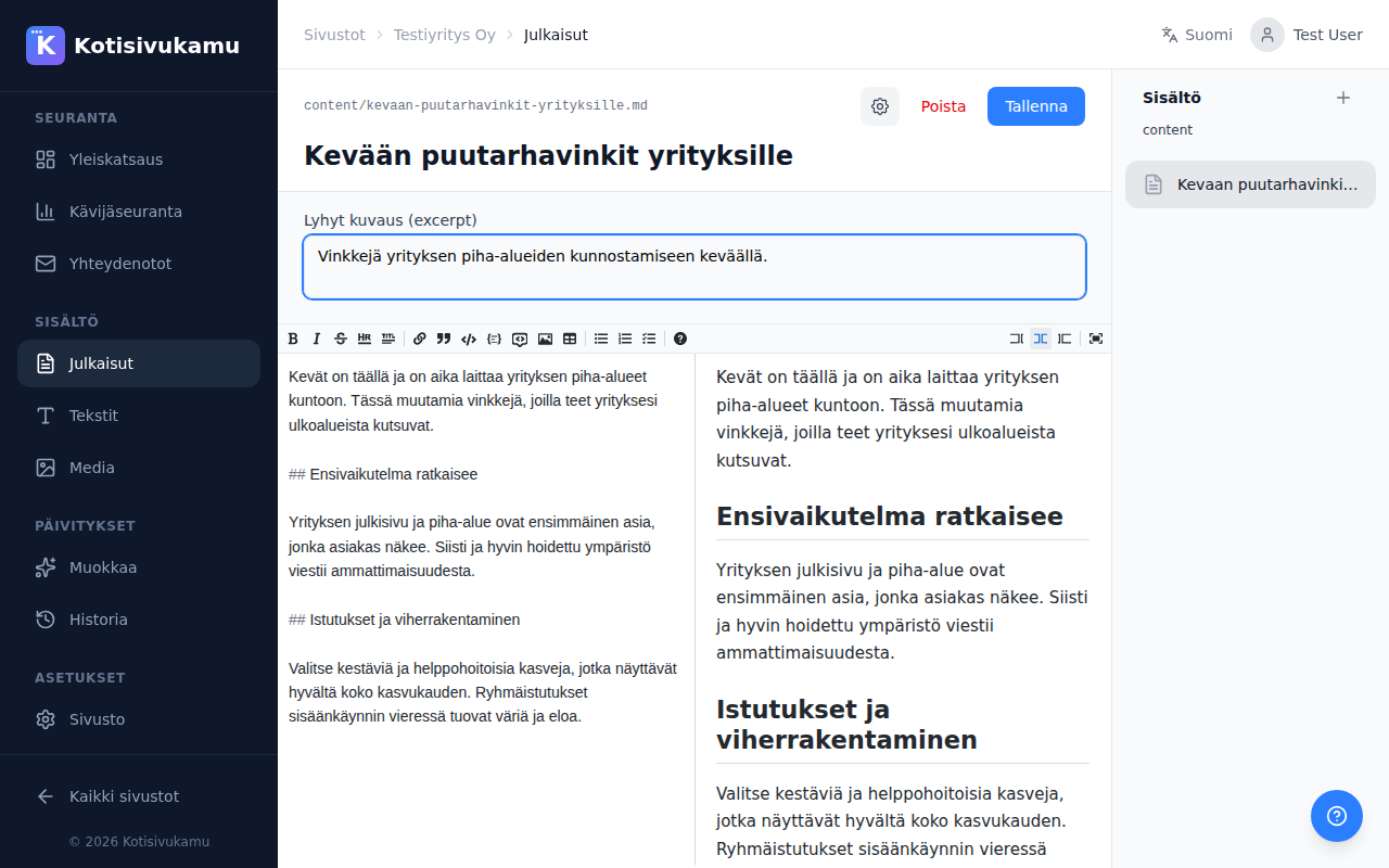Julkaisut-editori