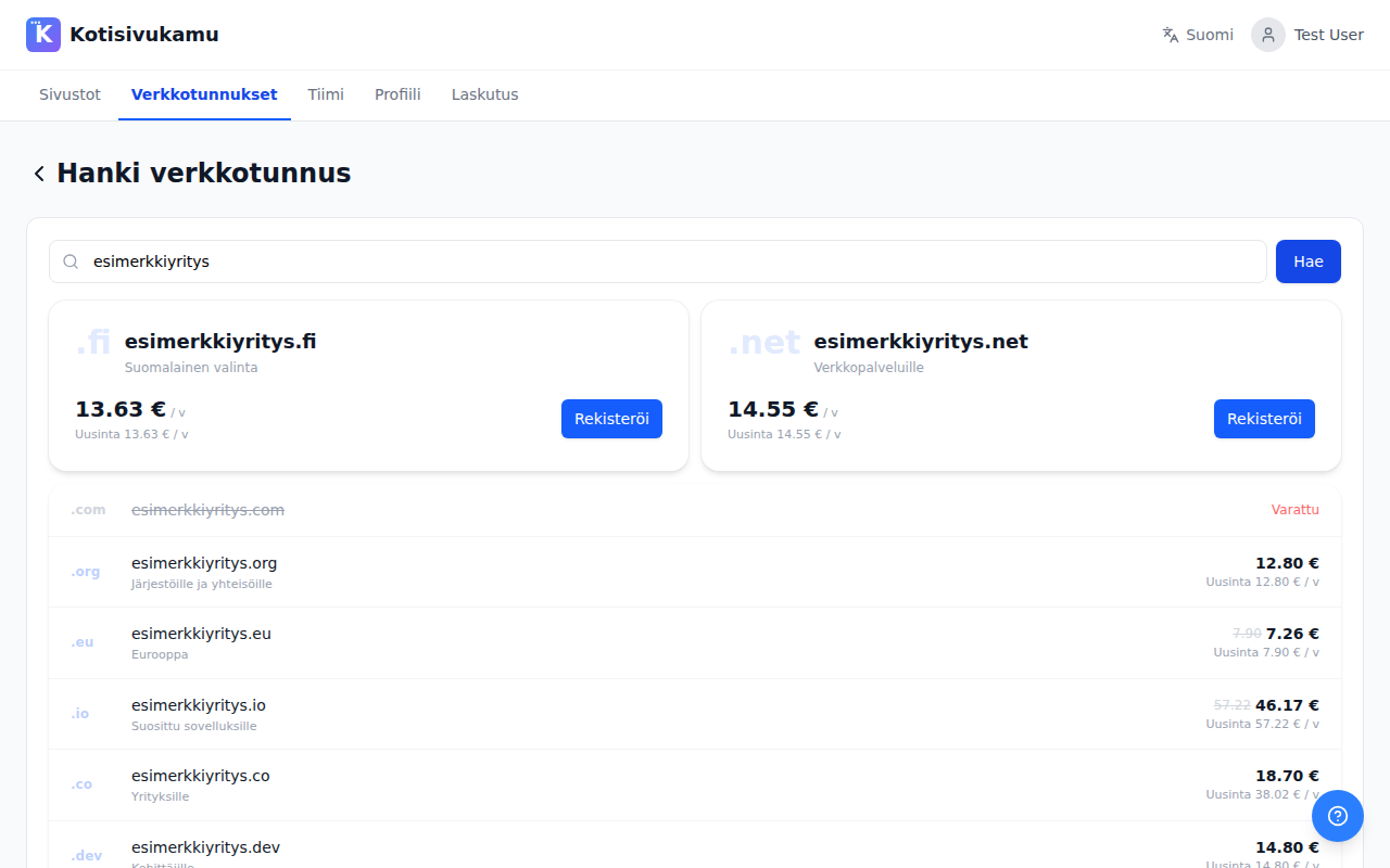 Domain search